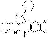 structure of CAS# 890087-21-5, N-(3,4-Dichlorophenyl)-2-cyclohexyl-1H-imidazo[4,5-c]quinolin-4-amine