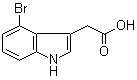 structure of CAS# 89245-41-0, 4-溴-3-吲哚乙酸