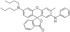 structure of CAS# 89331-94-2, 2-Anilino-6-dibutylamino-3-methylfluoran
