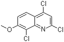 structure of CAS# 893620-26-3, 2,4,8-Trichloro-7-methoxyquinoline