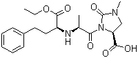 CAS # 89371-37-9, Imidapril, (S)-3-(N-((S)-1-Ethoxycarbonyl-3-phenylpropyl)-L-alanyl)-1-methyl-2-oxoimidazoline-4-carboxylic acid