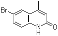 structure of CAS# 89446-19-5, 6-Bromo-4-methyl-2(1H)-quinolinone