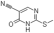 structure of CAS# 89487-99-0, 5-Cyano-3,4-dihydro-2-methylthiopyrimidin-4-one