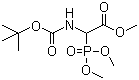 CAS # 89524-98-1, Methyl N-Boc-2-(dimethylphosphono)glycinate, N-tert-Butyloxycarbonyl-alpha-phosphonoglycine trimethyl ester