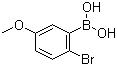 structure of CAS# 89694-44-0, 2-Bromo-5-methoxyphenylboronic acid