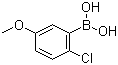structure of CAS# 89694-46-2, 2-Chloro-5-methoxyphenylboronic acid