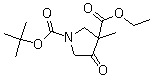 structure of CAS# 897043-85-5, 3-甲基-4-氧代-1,3-吡咯烷二甲酸 1-叔丁酯 3-乙酯
