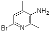 structure of CAS# 897733-12-9, 6-Bromo-2,4-dimethylpyridin-3-amine