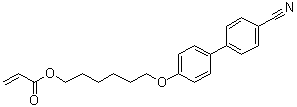 structure of CAS# 89823-23-4, 4-(6-Acryloyloxyhexyloxy)-4'-cyano-1,1'-biphenyl