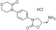 structure of CAS# 898543-06-1, 4-[4-[(5S)-5-(氨基甲基)-2-氧代-3-恶唑烷基]苯基]-3-吗啉酮盐酸盐