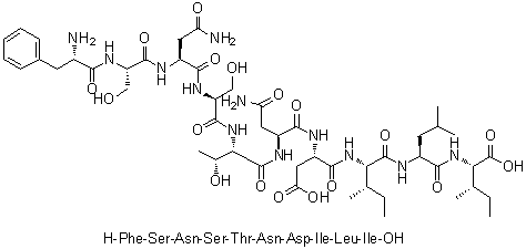 CAS # 899831-69-7, L-Phenylalanyl-L-seryl-L-asparaginyl-L-seryl-L-threonyl-L-asparaginyl-L-alpha-aspartyl-L-isoleucyl-L-leucyl-L-isoleucine