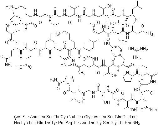 CAS 登录号：9007-12-9, 降钙素, 密钙息