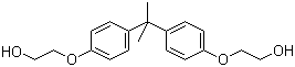CAS # 901-44-0, Bisphenol A bis(2-hydroxyethyl) ether, 2,2'-[Isopropylidenebis(p-phenyleneoxy)]diethanol, 1,1'-Isopropylidenebis(p-phenyleneoxy-2-ethanol), 2,2-Bis(4-beta-hydroxyethoxyphenyl)propane
