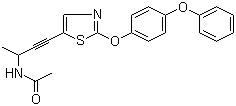 CAS # 903886-81-7, N-[1-Methyl-3-[2-(4-phenoxyphenoxy)-1,3-thiazol-5-yl]prop-2-ynyl]acetamide