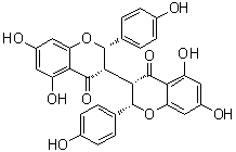 CAS # 90411-13-5, Neochamaejasmin A, (2R,2'R,3R,3'R)-rel-(+)-2,2',3,3'-Tetrahydro-5,5',7,7'-tetrahydroxy-2,2'-bis(4-hydroxyphenyl)-[3,3'-bi-4H-1-benzopyran]-4,4'-dione, (+)-Neochamaejasmin A