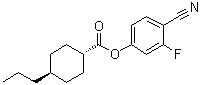 structure of CAS# 90525-57-8, 反式-4-丙基-环己烷羧酸 4-氰基-3-氟苯基酯