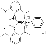 structure of CAS# 905459-27-0, Dichloro[1,3-bis(2,6-diisopropylphenyl)imidazolyl-2-idene](3-chloropyridyl)palladium(IV)