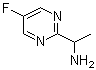 structure of CAS# 905587-41-9, 5-Fluoro-alpha-methyl-2-pyrimidinemethanamine