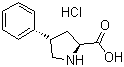 structure of CAS# 90657-53-7, 反式-4-苯基-L-脯氨酸盐酸盐