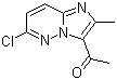 structure of CAS# 90734-73-9, 3-Acetyl-6-chloro-2-methylimidazo[1,2-b]pyridazine