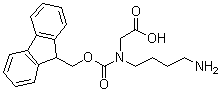 CAS 登录号：908117-93-1, N-(4-氨基丁基)-N-[芴甲氧羰基]甘氨酸
