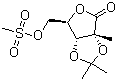 CAS # 908128-94-9, 5-O-Methanesulfonate-2,3-O-isopropylidene-2-C-methyl-D-ribonic-gamma-lactone