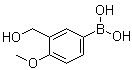 structure of CAS# 908142-03-0, (3-Hydroxymethyl-4-methoxyphenyl)boronic acid