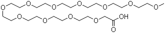 structure of CAS# 908258-58-2, 3,6,9,12,15,18,21,24,27,30,33-十一氧杂三十四烷酸