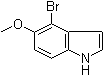structure of CAS# 90858-86-9, 4-溴-5-甲氧基吲哚