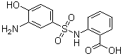CAS # 91-35-0, 2-[[(3-Amino-4-hydroxyphenyl)sulphonyl]amino]benzoic acid, N-(3-Amino-4-hydroxyphenylsulfonyl)-anthranilic acid