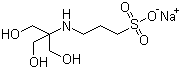 structure of CAS# 91000-53-2, N-[Tris(hydroxymethyl)methyl]-3-aminopropanesulfonic acid sodium salt