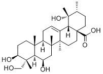 CAS # 91095-51-1, 3,6,19,23-Tetrahydroxy-12-ursen-28-oic acid