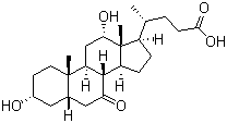 structure of CAS# 911-40-0, 7-酮基-3alpha,12alpha-二羟基胆烷酸