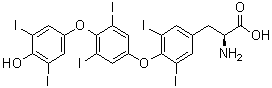 structure of CAS# 911661-90-0, O-[4-(4-羟基-3,5-二碘苯氧基)-3,5-二碘苯基]-3,5-二碘-L-酪氨酸