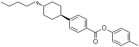 structure of CAS# 91225-15-9, 反式-4-(4-戊基环己基)苯甲酸对甲基苯酚酯