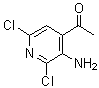 structure of CAS# 912772-91-9, 1-(3-Amino-2,6-dichloro-4-pyridinyl)ethanone