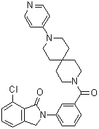 structure of CAS# 913064-47-8, 7-氯-2-[3-[[9-(吡啶-4-基)-3,9-二氮杂螺[5.5]十一烷-3-基]羰基]苯基]-2,3-二氢异吲哚-1-酮