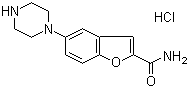 structure of CAS# 913730-87-7, 5-(1-哌嗪基)-2-苯并呋喃甲酰胺盐酸盐