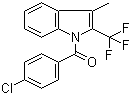 CAS # 913955-36-9, (4-Chlorophenyl)(3-methyl-2-(trifluoromethyl)-1H-indol-1-yl)methanone, 1-(4-Chlorobenzoyl)-3-methyl-2-(trifluoromethyl)-1H-indole