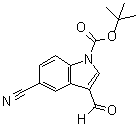 CAS 登录号：914348-93-9, 5-氰基-3-甲酰基-1H-吲哚-1-羧酸叔丁酯