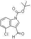 structure of CAS# 914349-00-1, 4-氯-3-甲酰基-1H-吲哚-1-羧酸叔丁酯
