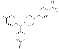 CAS 登录号：914349-58-9, 4-[4-[二(4-氟苯基)甲基]-1-哌嗪基]苯甲醛