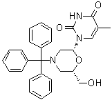 CAS # 914361-76-5, 1-[(2R,6S)-6-(Hydroxymethyl)-4-(triphenylmethyl)-2-morpholinyl]-5-methyl-2,4(1H,3H)-pyrimidinedione