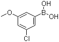 structure of CAS# 915201-07-9, 3-Chloro-5-methoxyphenylboronic acid