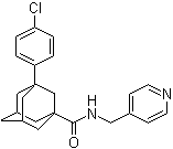 structure of CAS# 915385-81-8, 3-(4-Chlorophenyl)-N-(4-pyridinylmethyl)tricyclo[3.3.1.1(3,7)]decane-1-carboxamide