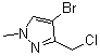 structure of CAS# 915707-66-3, 4-溴-3-(氯甲基)-1-甲基-1H-吡唑