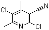 structure of CAS# 91591-63-8, 2,5-Dichloro-4,6-dimethylnicotinonitrile