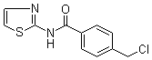 structure of CAS# 916791-23-6, 4-(Chloromethyl)-N-2-thiazolylbenzamide