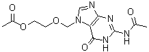 CAS # 91702-60-2, N-[7-[[2-(Acetyloxy)ethoxy]methyl]-6,7-dihydro-6-oxo-1H-purin-2-yl]acetamide