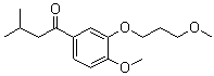 structure of CAS# 919995-27-0, 1-[4-甲氧基-3-(3-甲氧基丙氧基)苯基]-3-甲基-1-丁酮